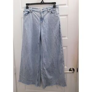 Alice + Olivia Harper Mr Super Baggy Jean Women's Rockstar Blue Light Wash sz 30